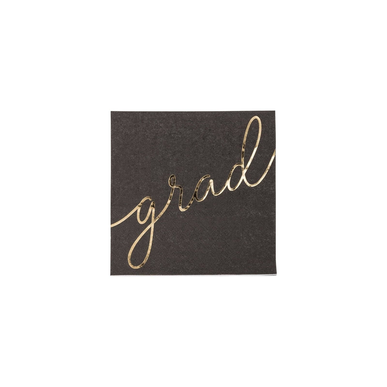 Gold Script Grad Cocktail Napkins