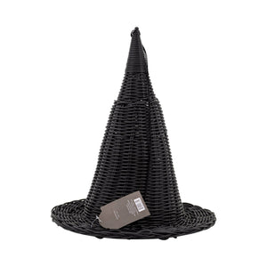 Faux Wicker Witch Hat 15"