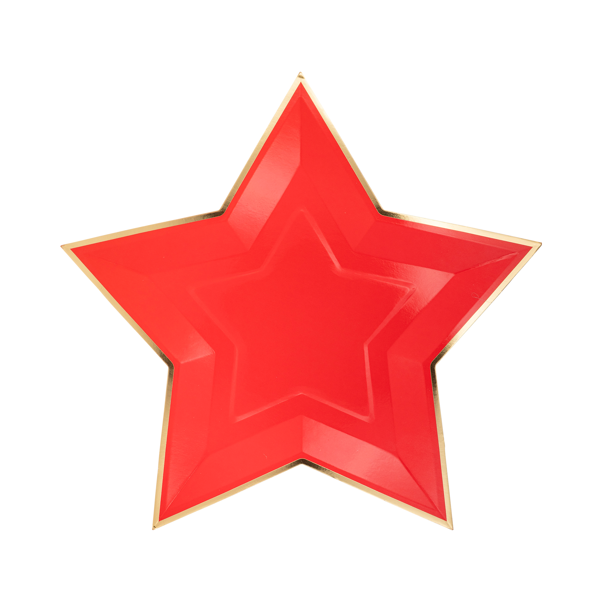 Red Star Gold Foiled Paper Plates