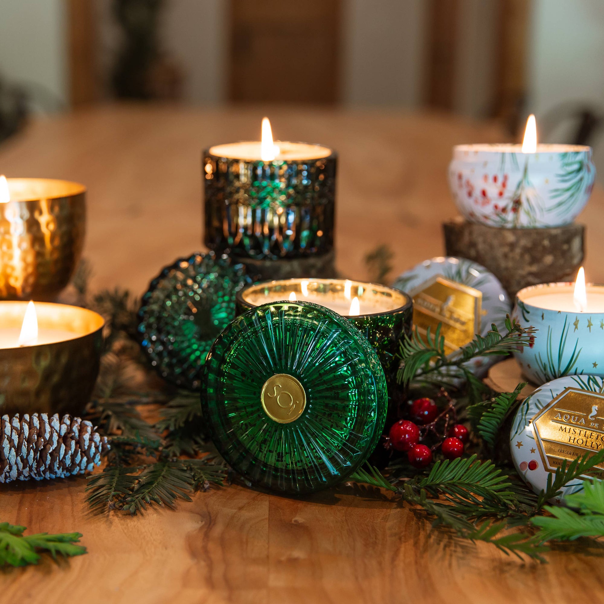 Mistletoe & Holly Shimmer Candle