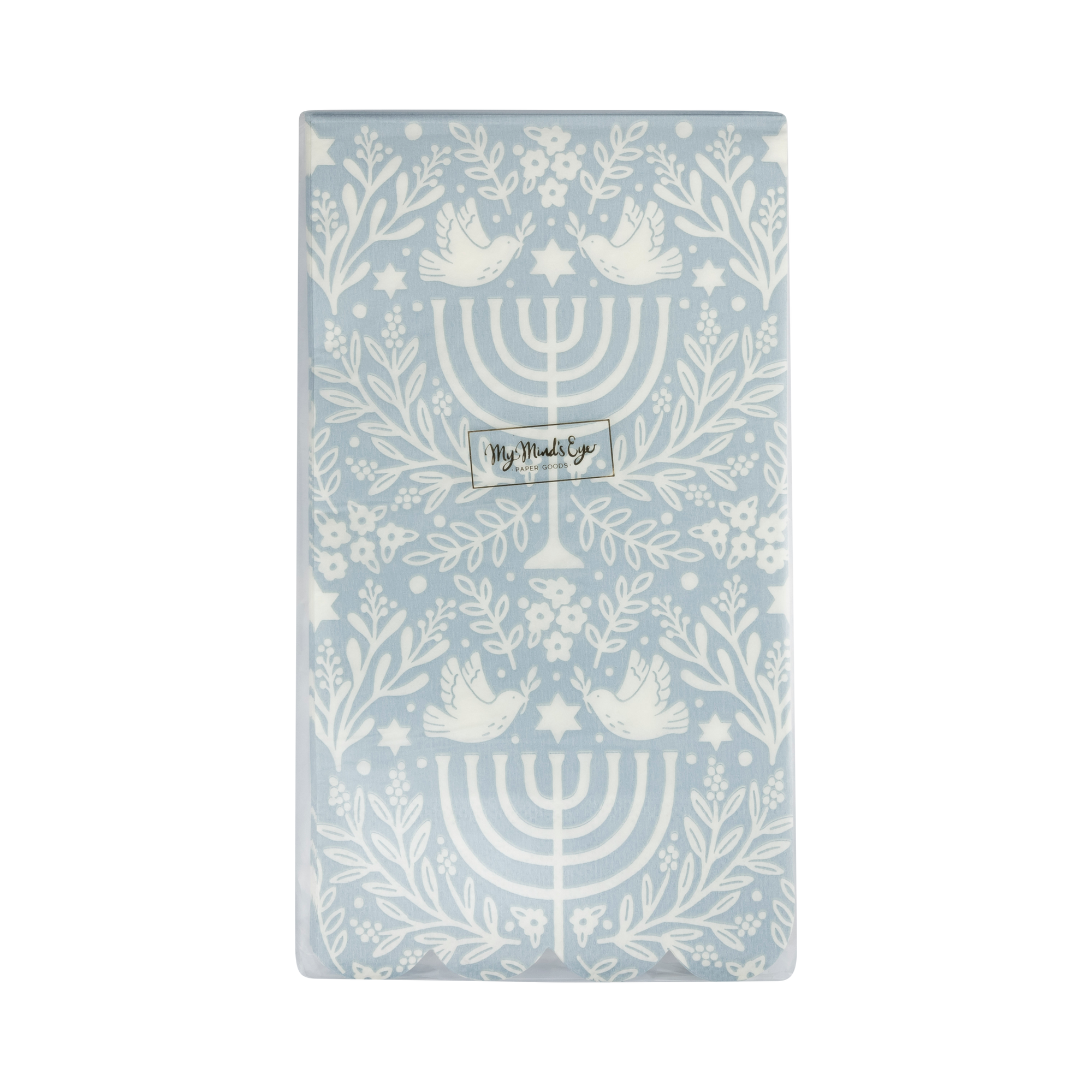 Floral Menorah Dinner Napkin