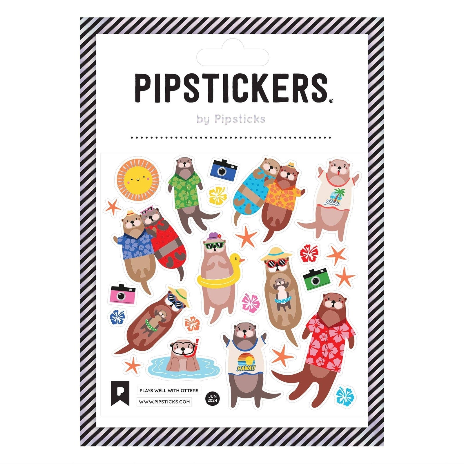 Plays Well With Otters Sticker Sheet