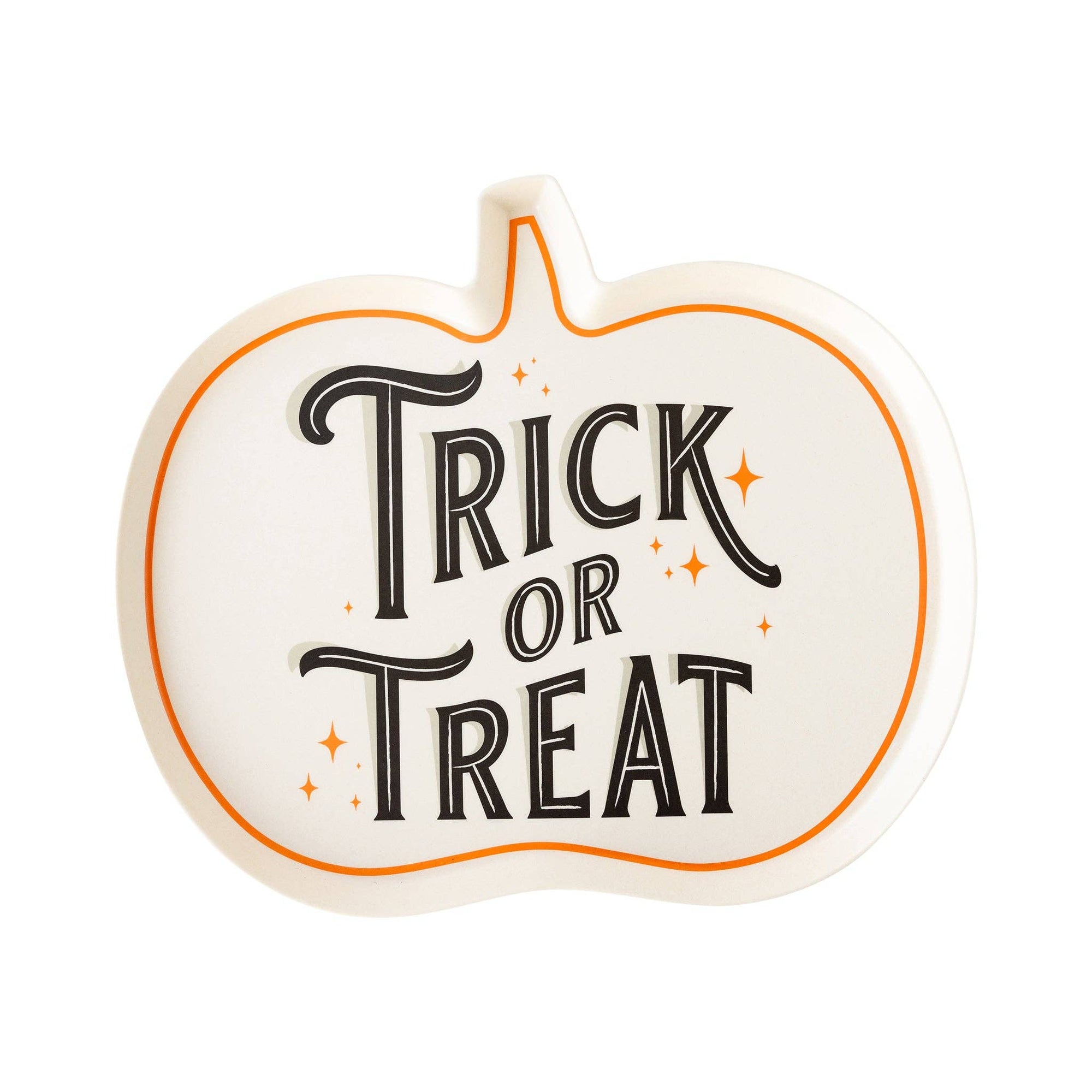 Trick or Treat Pumpkin Bamboo Plate