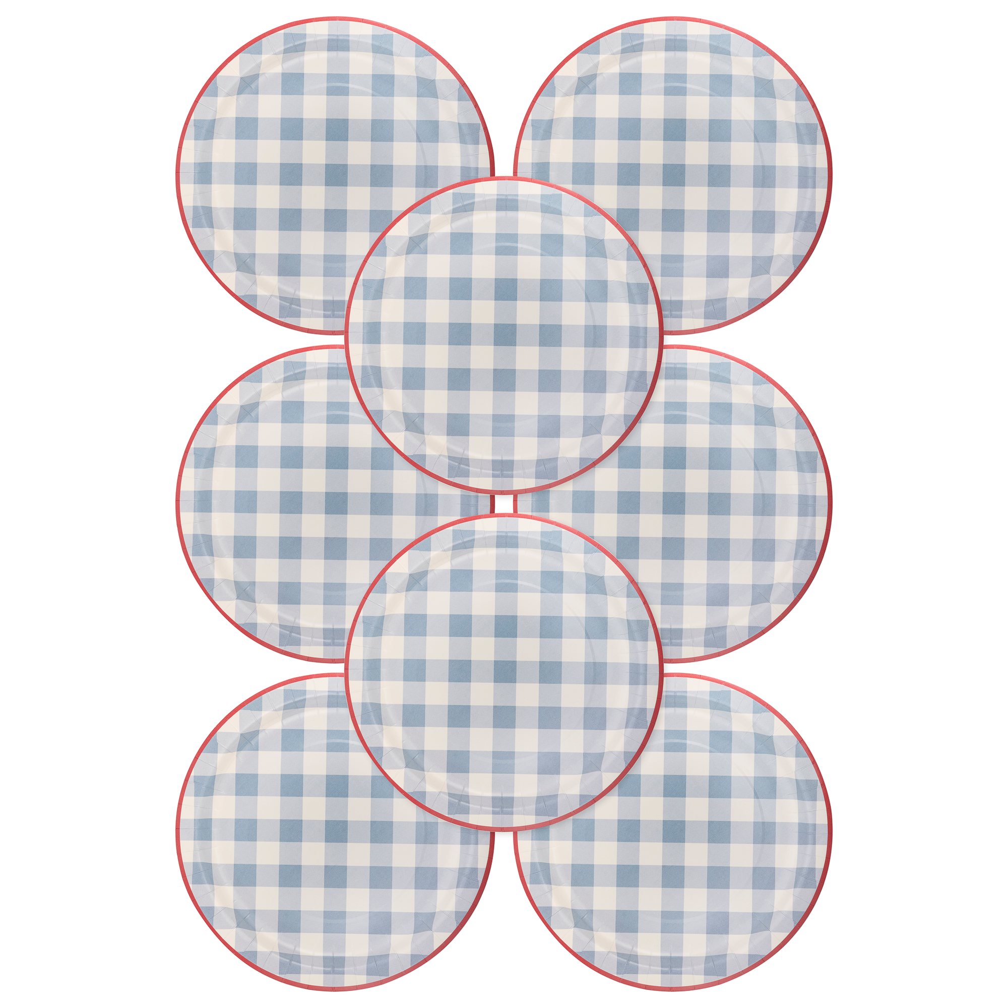 Hamptons Chambray Gingham Paper Plate