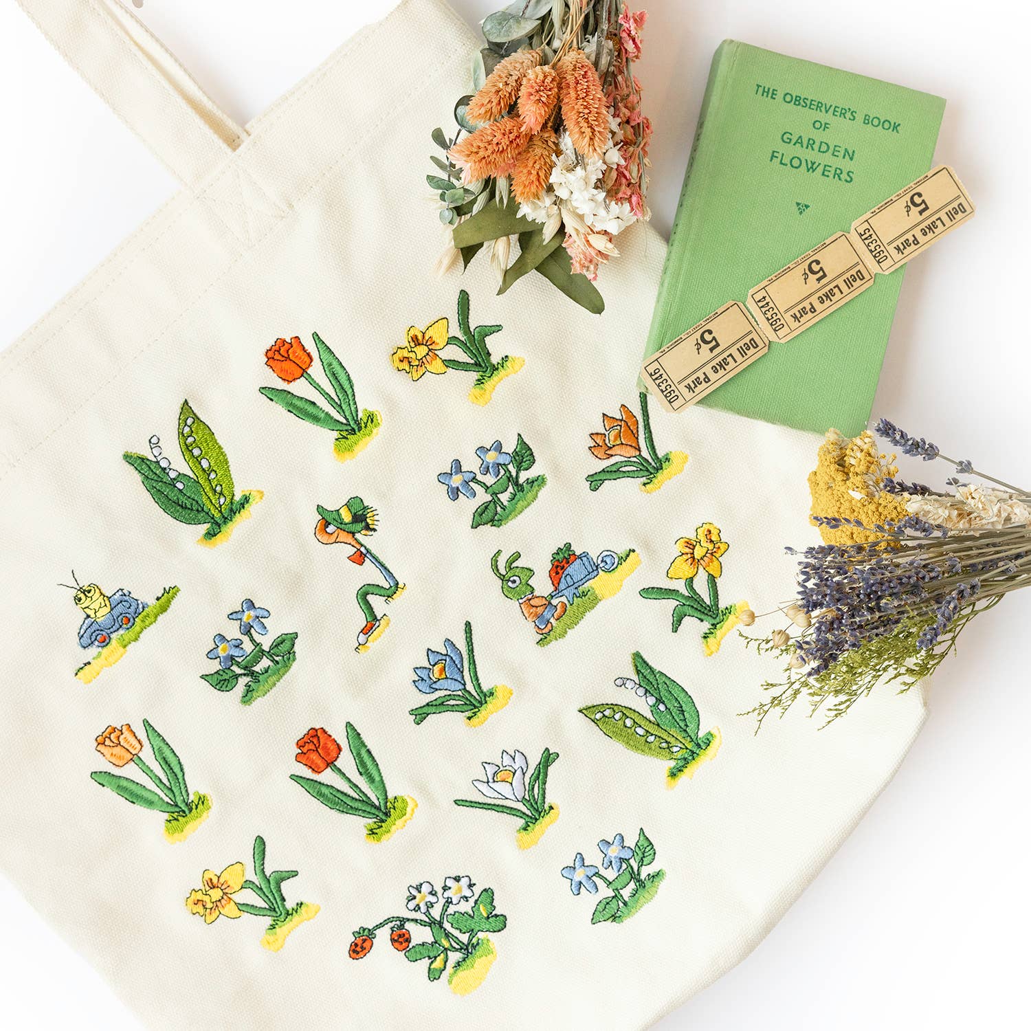 Richard Scarry® Floral Embroidered Tote