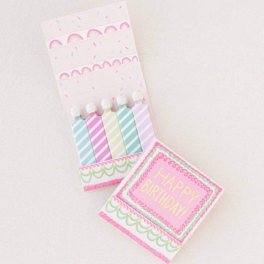 Happy Birthday Vintage Cake Matchbooks
