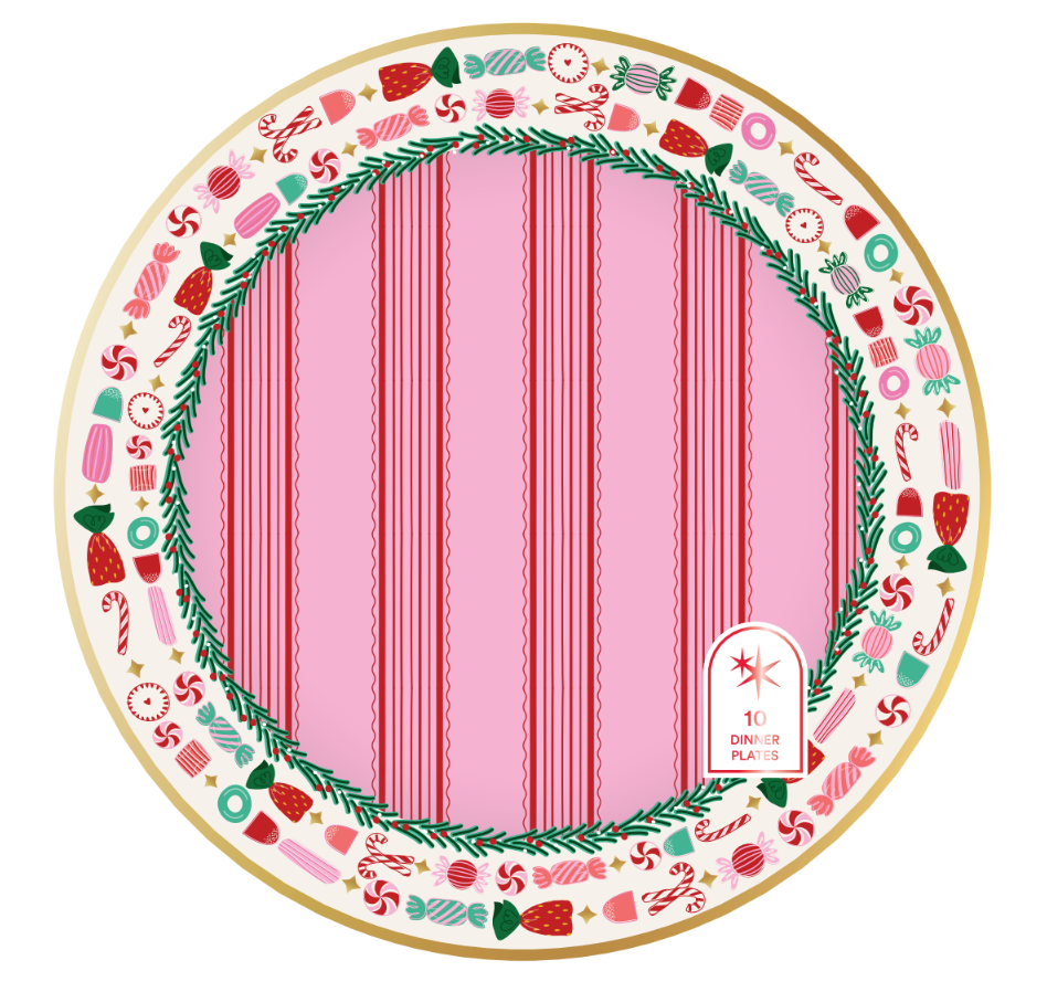 Peppermint Party Dinner Plate