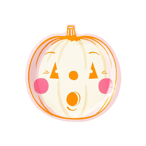 Pop of Pink Pumpkin Plate