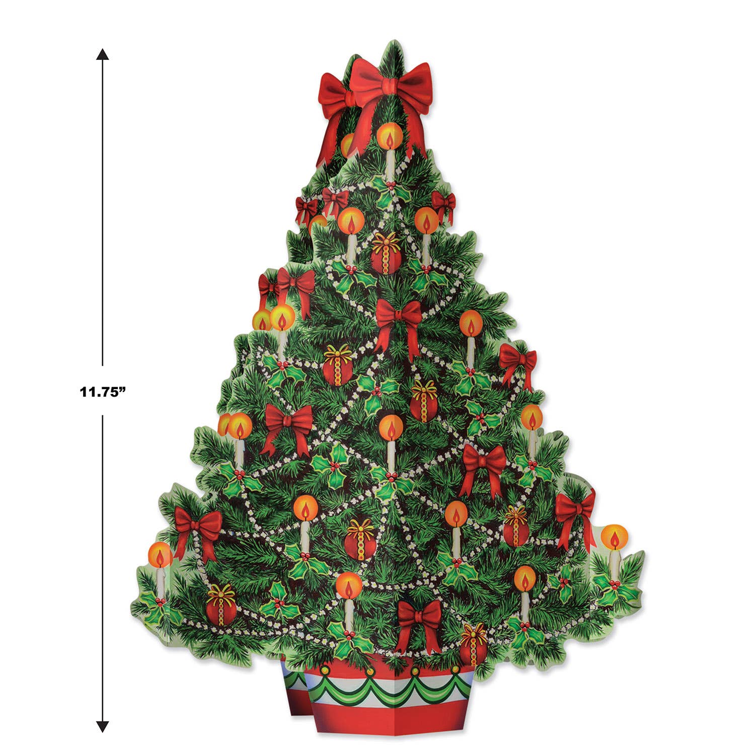 Vintage 1989 Pop-Out Christmas Tree Centerpiece
