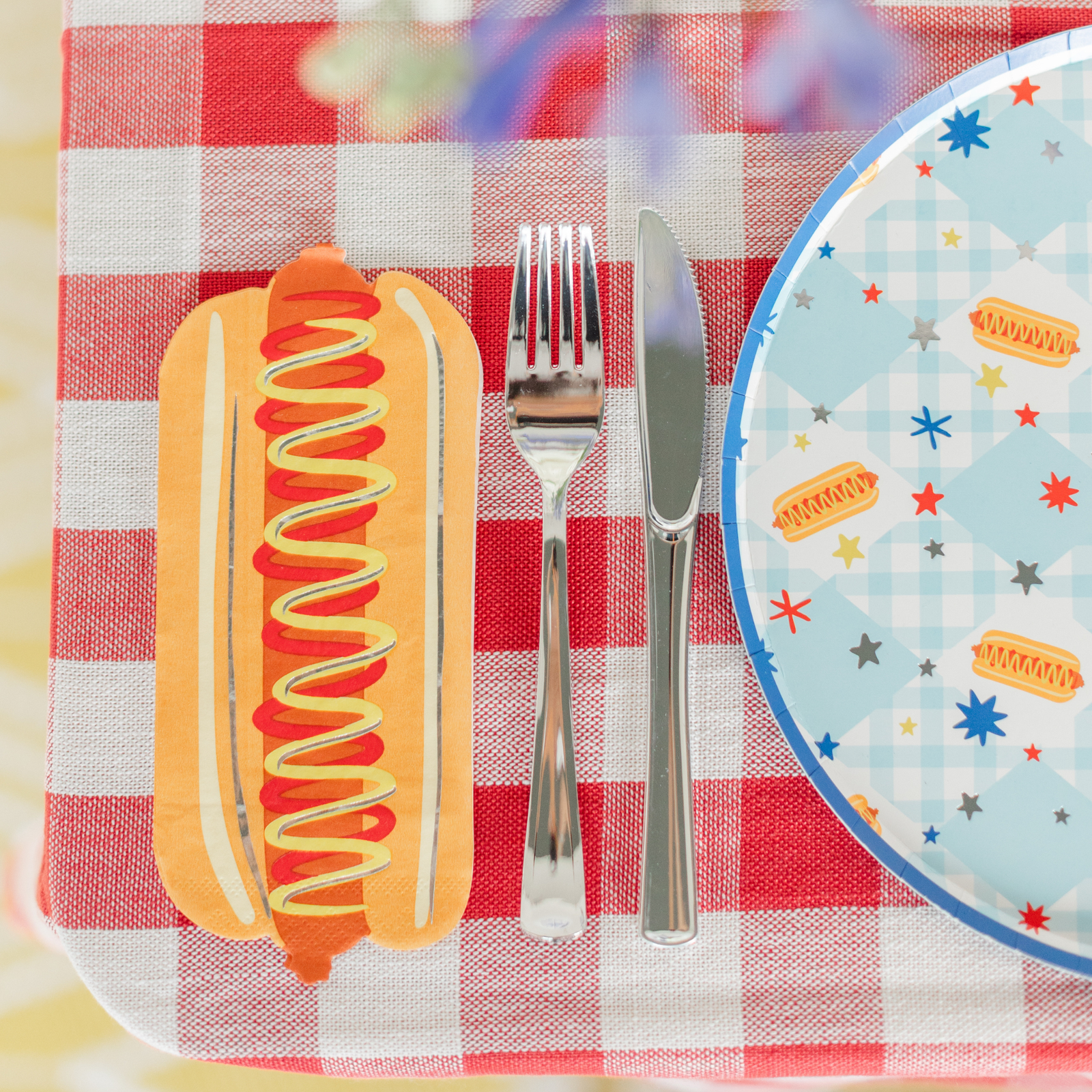 Hot Dog Die-Cut Guest Napkins