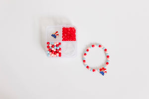 Mini Stars and Stripes Patriotic DIY Bracelet Craft Kit