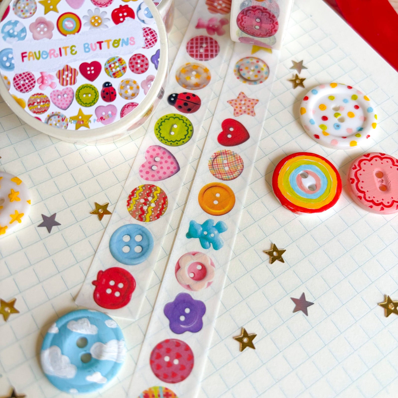 Favorite Buttons Washi Tape