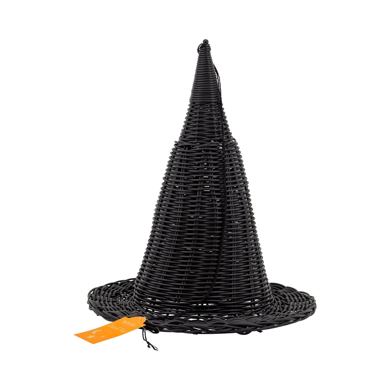 Faux Wicker Witch Hat 15"