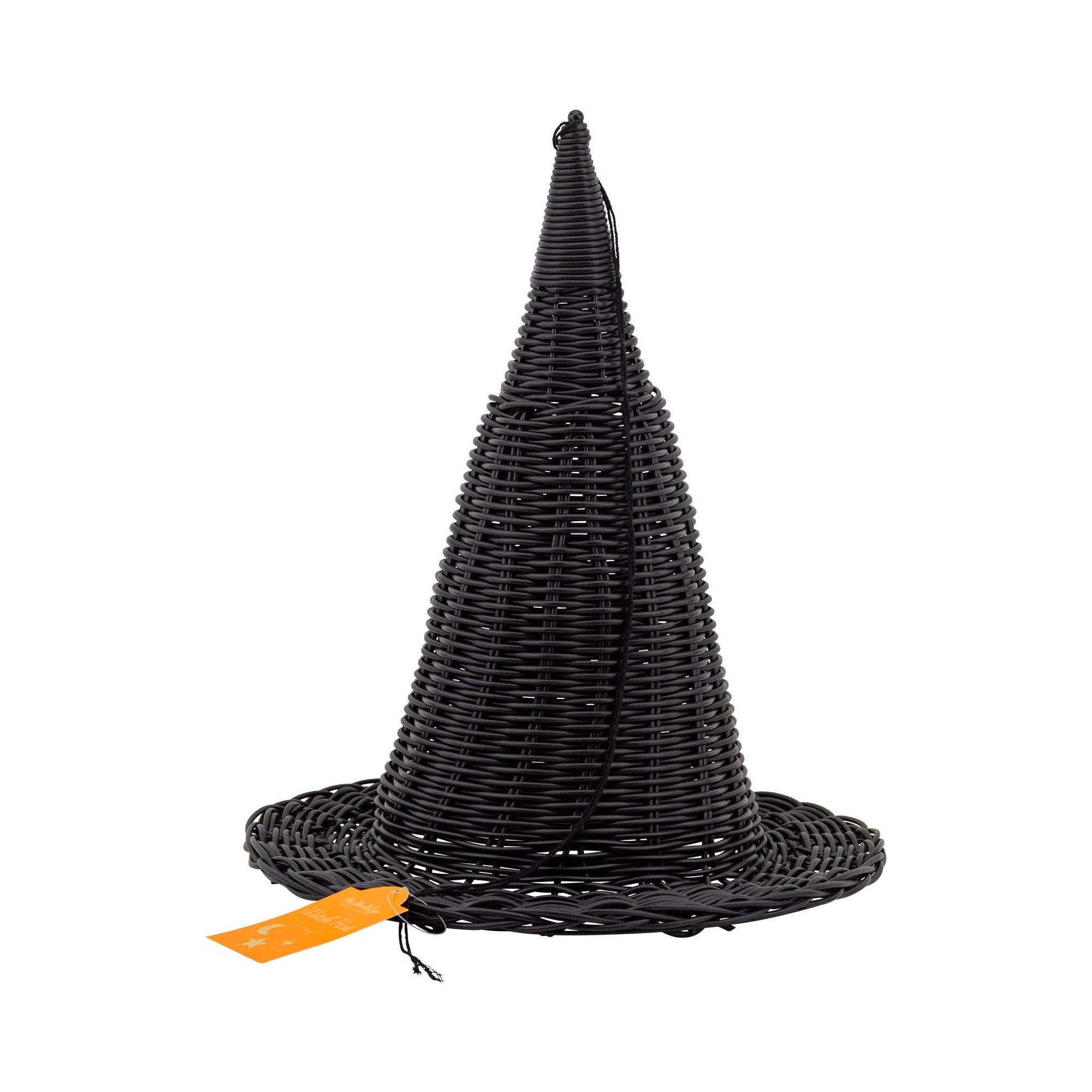 Faux Wicker Witch Hat 15"