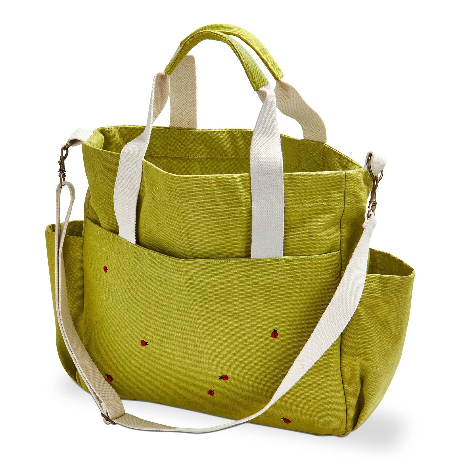 Ladybug Cotton Canvas Garden Tote