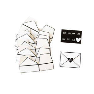 Black and White Envelope Treat Boxes