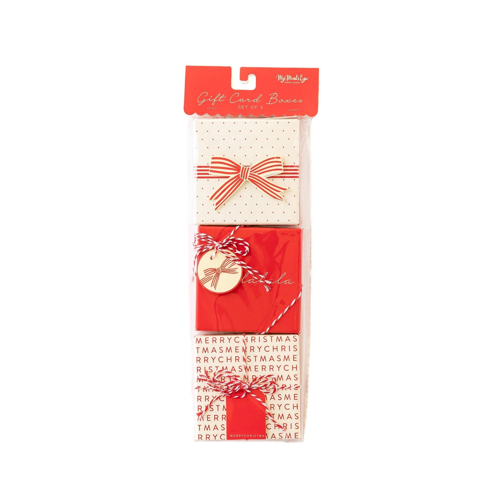 Red Bow Gift Card Boxes