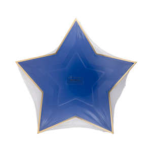 Blue Star Gold Foil Plates