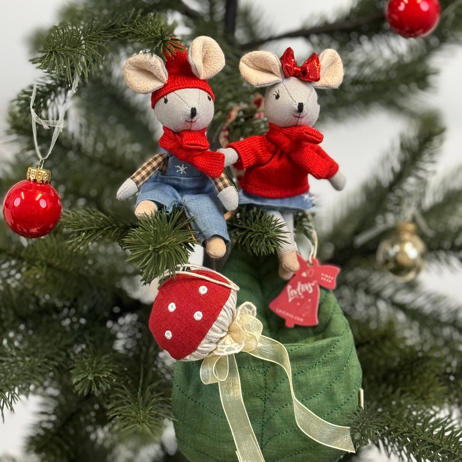 Christmas Mice Stocking Set