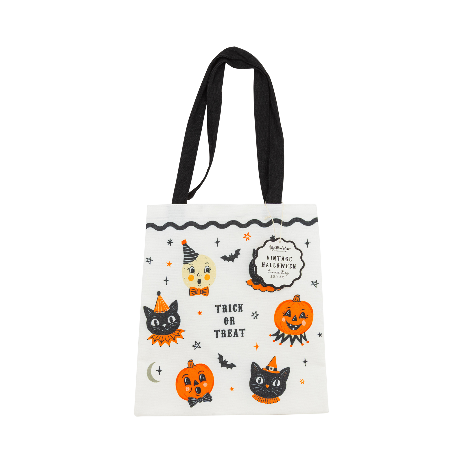 Vintage Halloween Characters Canvas Tote Bag