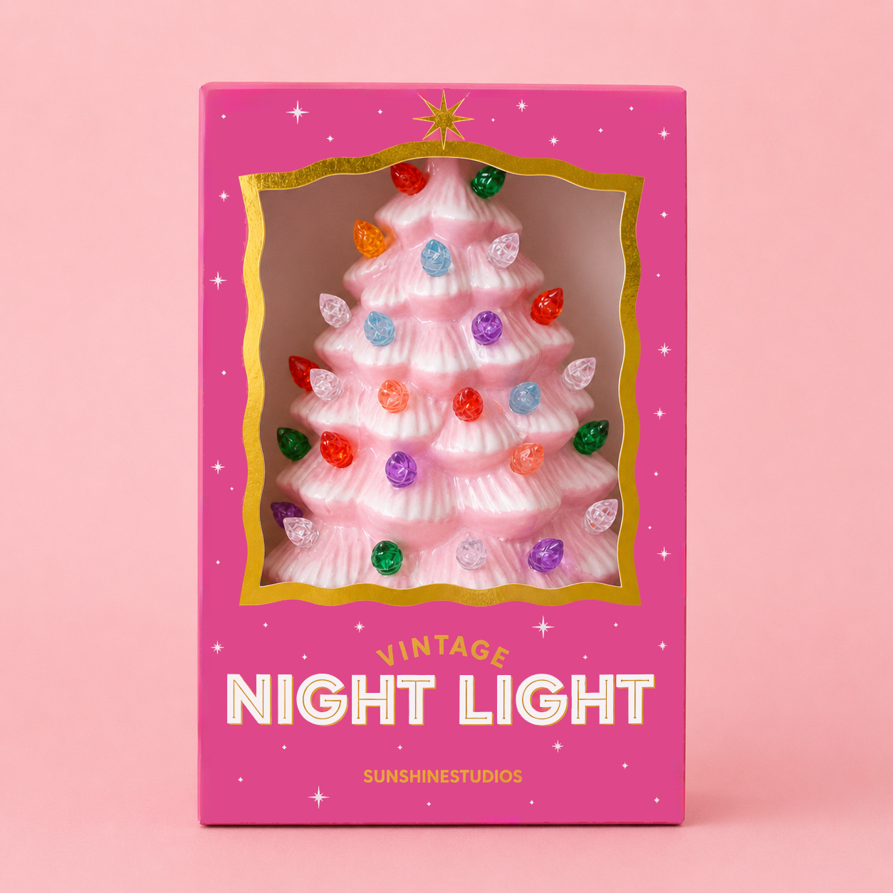 Vintage Tree Night Light | Pink
