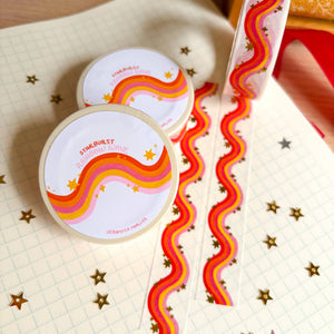 Starburst Rainbow Wave Foil Washi Tape