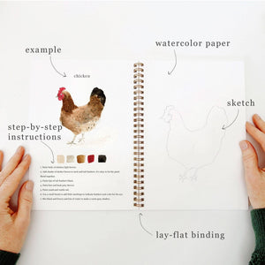 Animals Watercolor Workbook by Emily Lex
