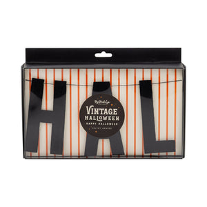 Velvet Puffy Happy Halloween Banner