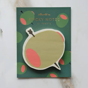 Olive Die-Cut Sticky Notepad