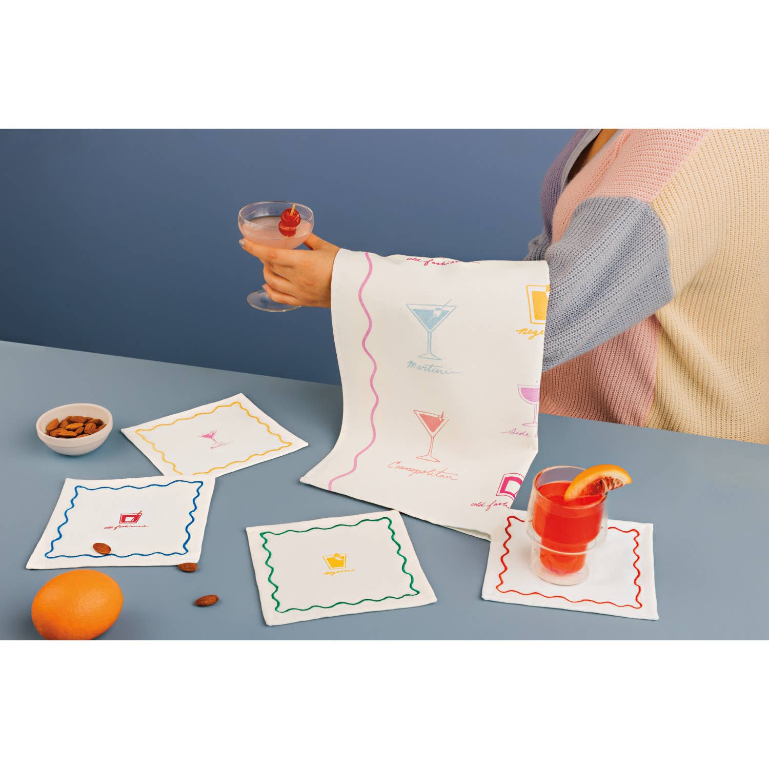 Happy Hour Cotton Cocktail Napkins (set of 4)