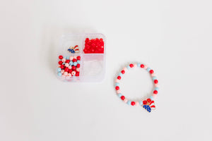 Mini Stars and Stripes Patriotic DIY Bracelet Craft Kit