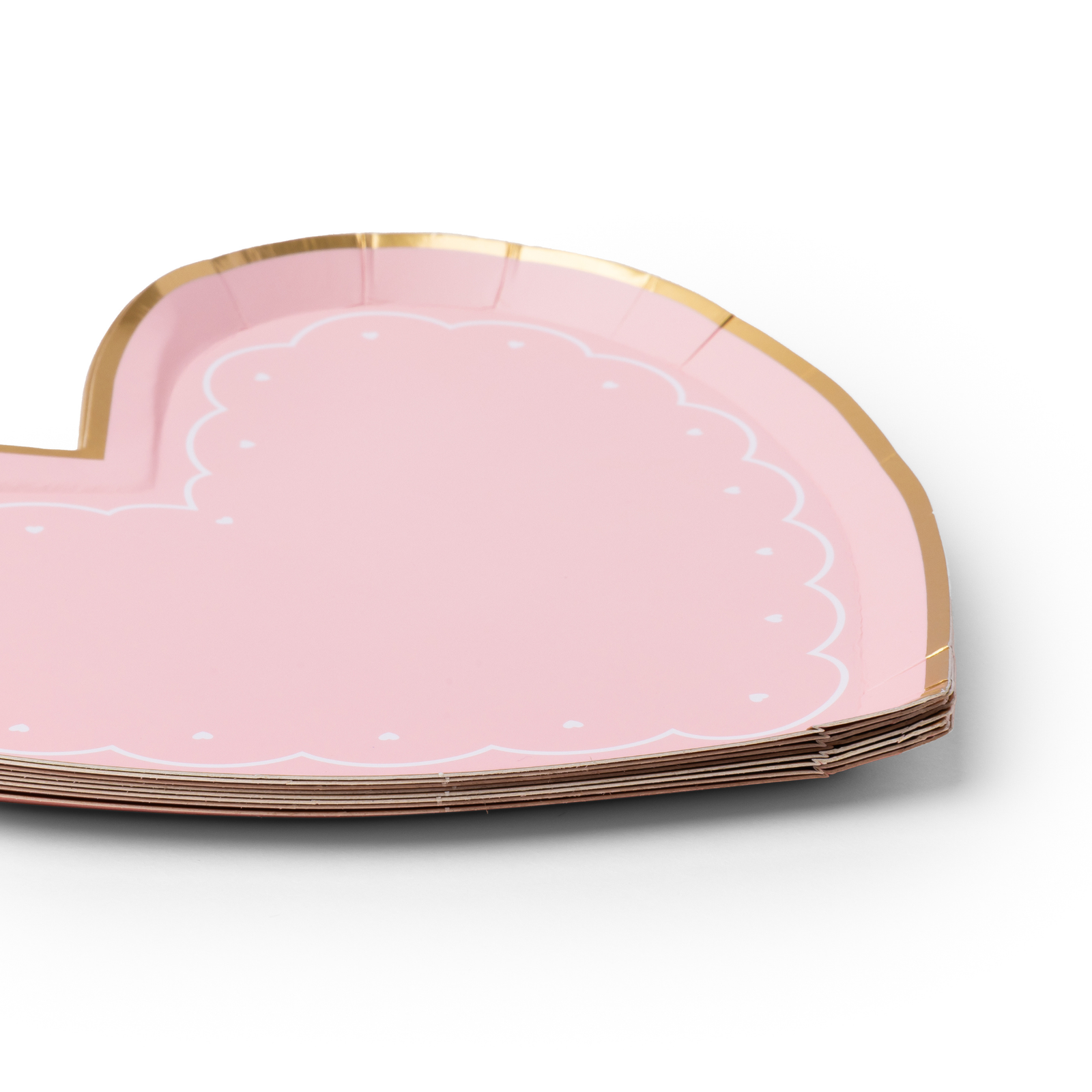 Pink Valentine Heart Plates