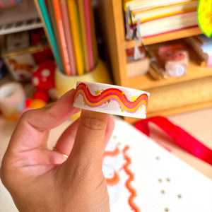 Starburst Rainbow Wave Foil Washi Tape