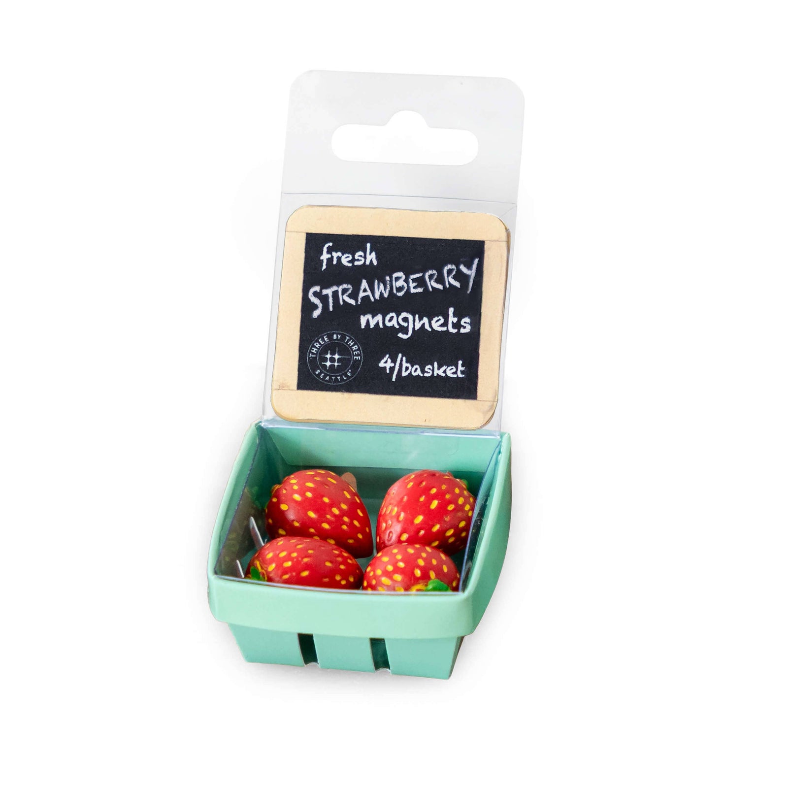 Strawberry Mini Magnets (set of 4)