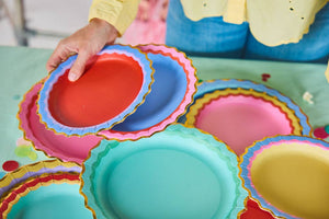 Rainbow Ric Rac Assorted Dinner Plate Set