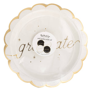 Grad Well Wishes Plate Set