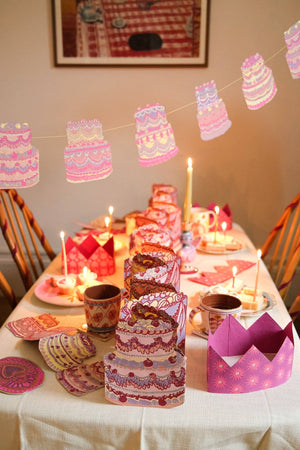 Birthday Cake Concertina Garland
