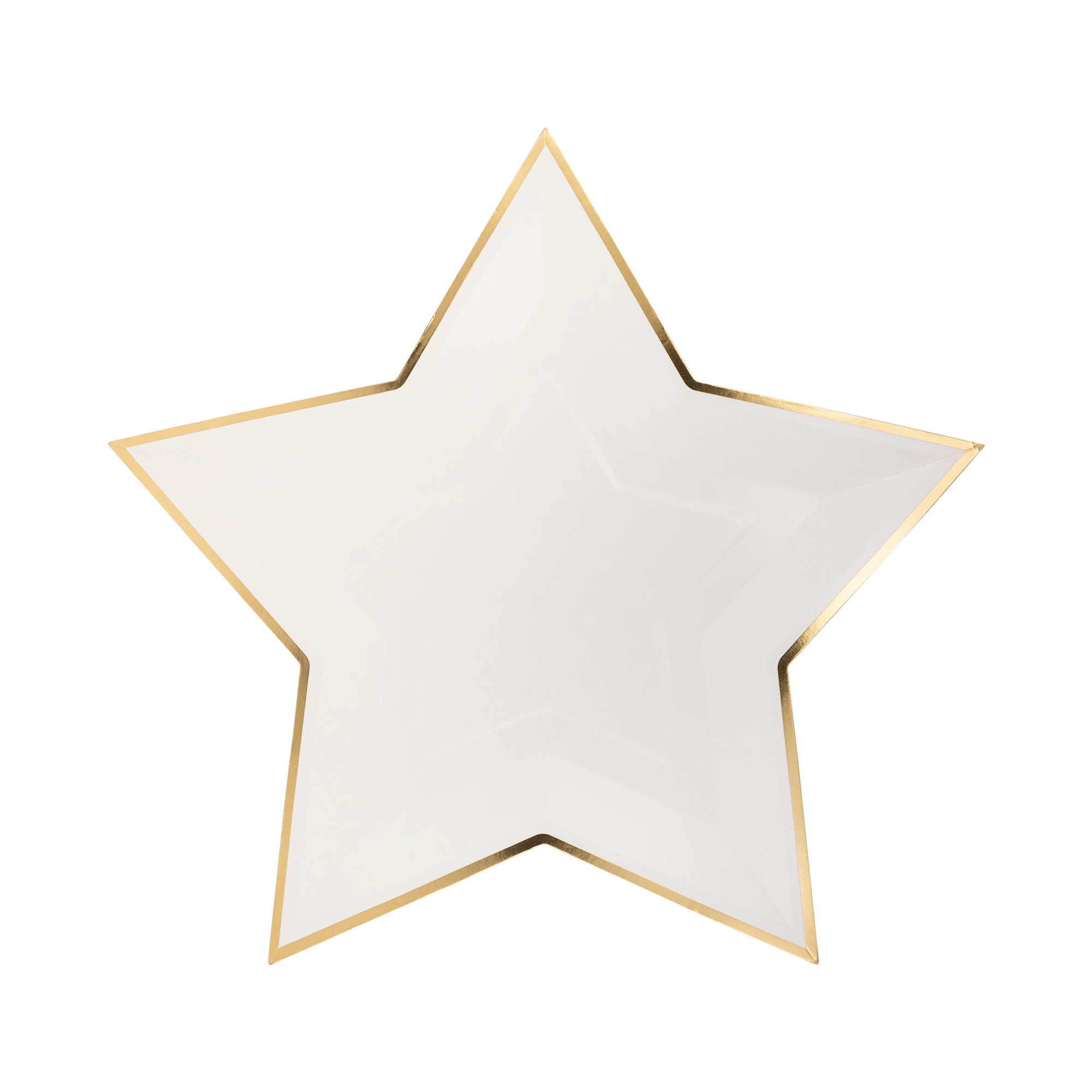 Cream Star Gold Foiled Plates