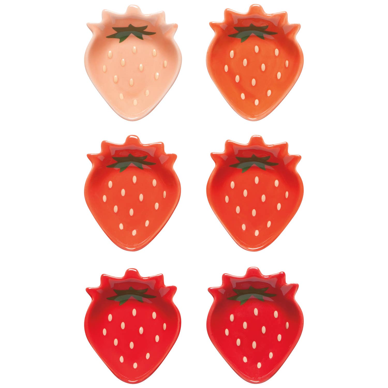 Strawberry Ombre Pinch Bowls (Set of 6)
