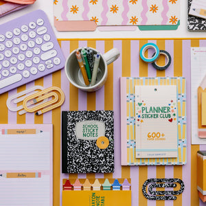 Classroom Essentials Notebook, Paper & Pencil Washi Tape Set