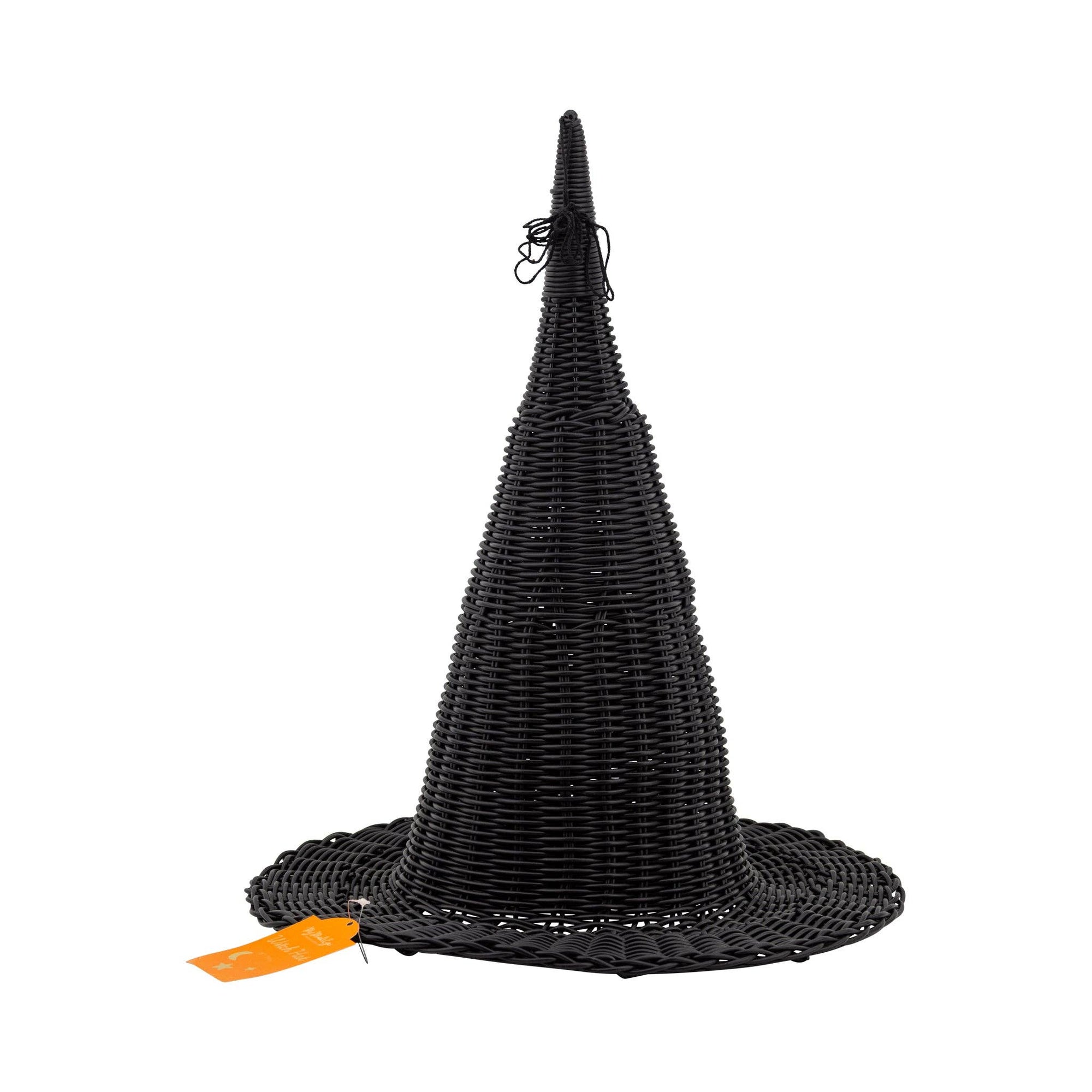 Faux Wicker Witch Hat  18"