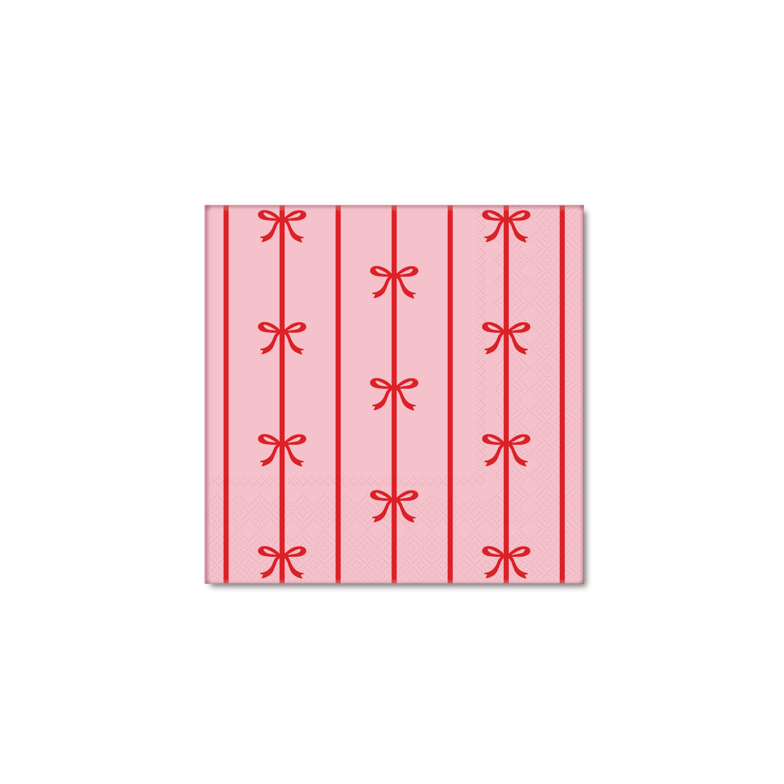 Red and Pink Bow Cocktail Napkins