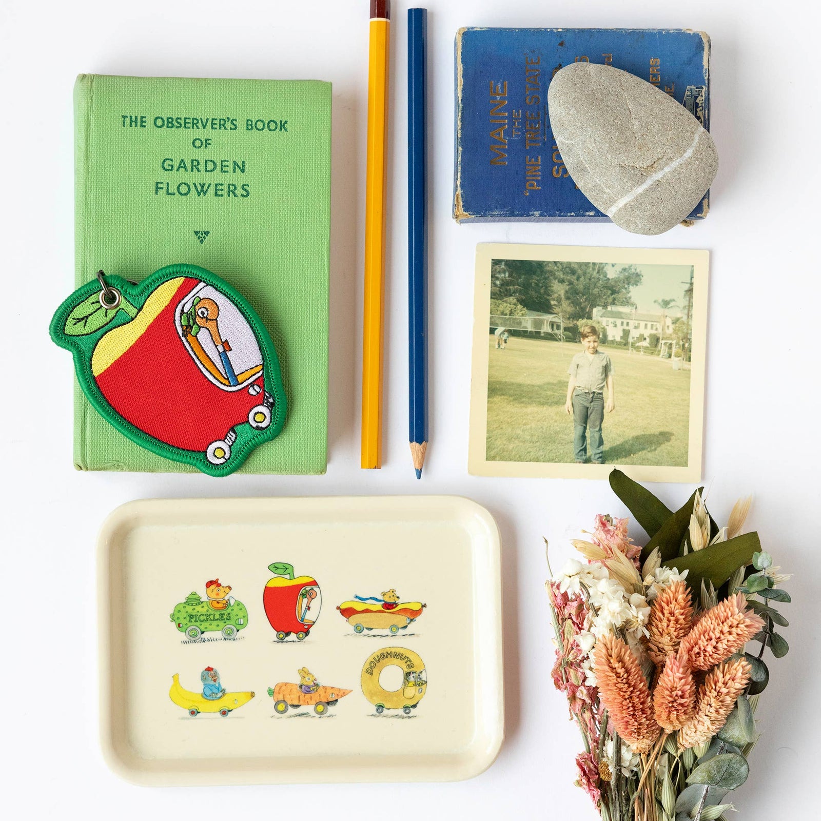 Richard Scarry® Apple Car Patch Keychain