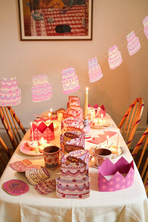 Birthday Cake Concertina Garland