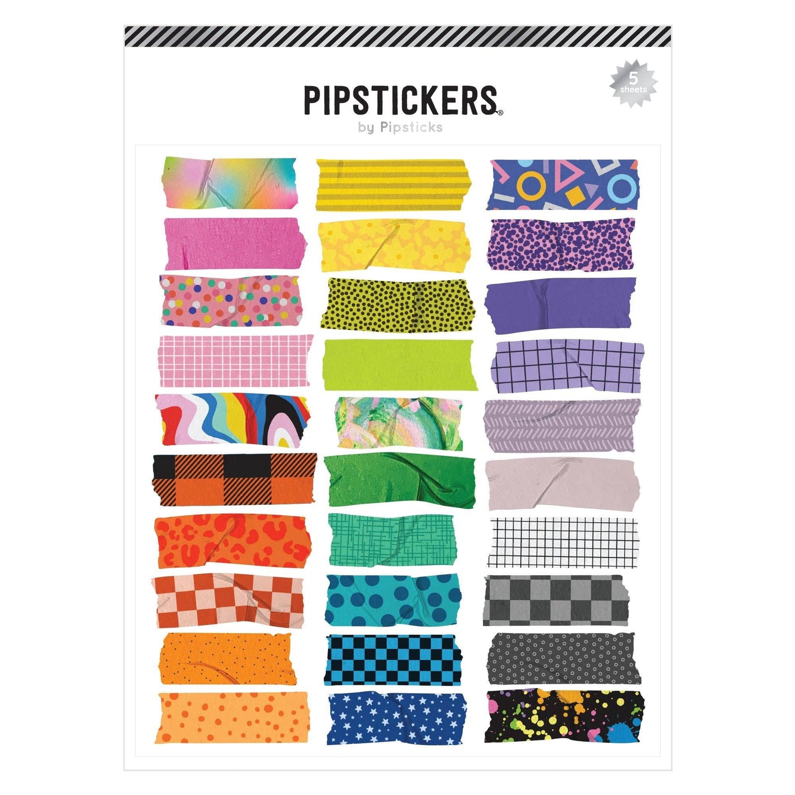 Pieces Of the Rainbow Washi Tape Labels (5ct)