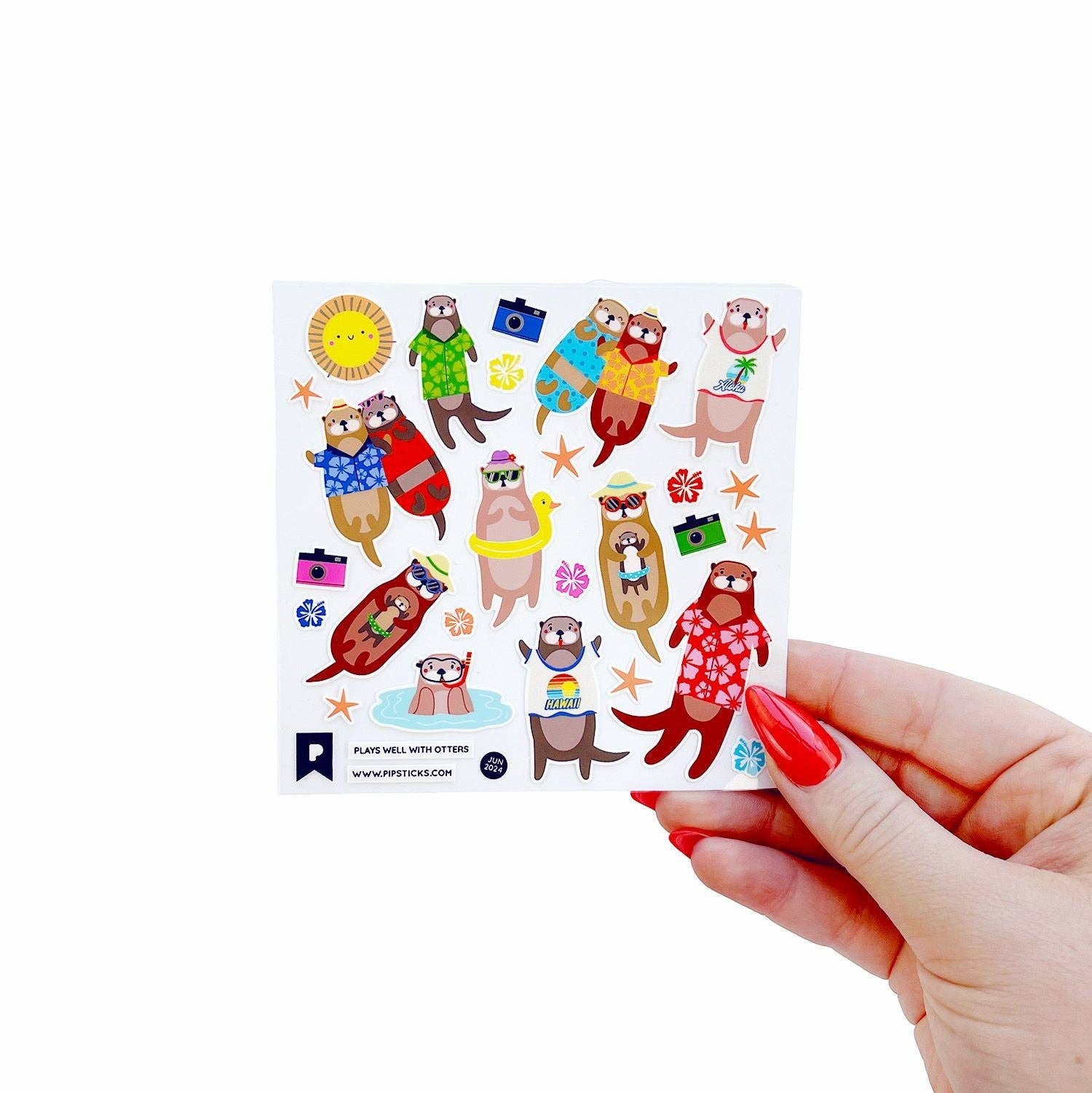 Plays Well With Otters Sticker Sheet