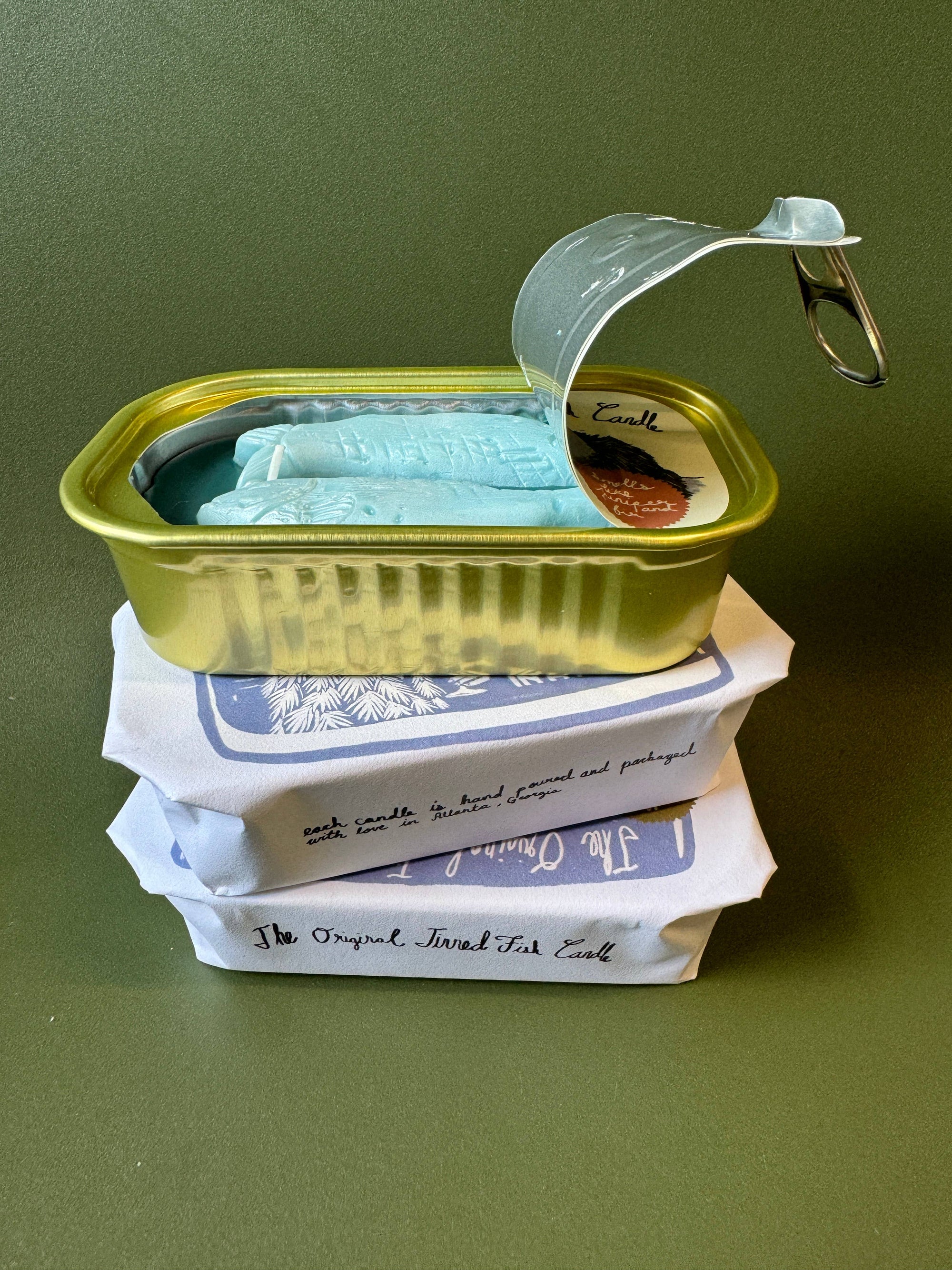 Juniper and Fraser Fir Tinned Fish Candle