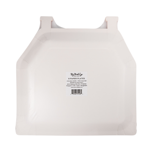 Red House Shaped Christmas Paper Dinner Plates
