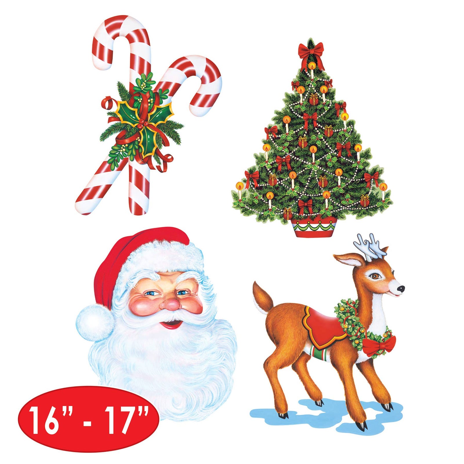 Vintage 1989 Christmas Die-Cuts (set of 4!)