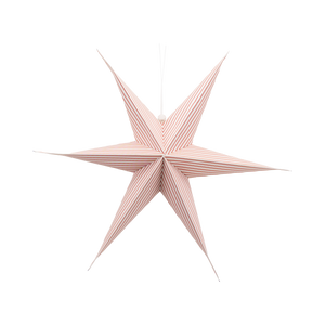 Red and Cream Hanging Christmas Star Set
